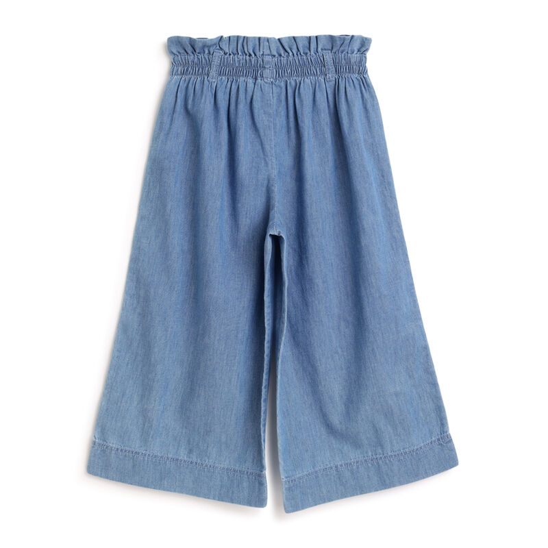 Girls Medium Blue Printed Trouser image number 1